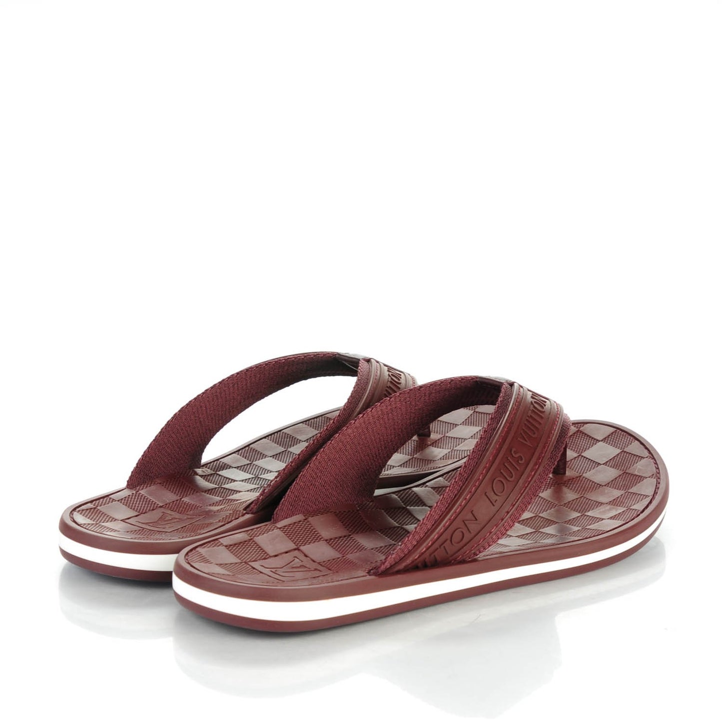 Mens Rubber Damier Keys Thong Sandals 6