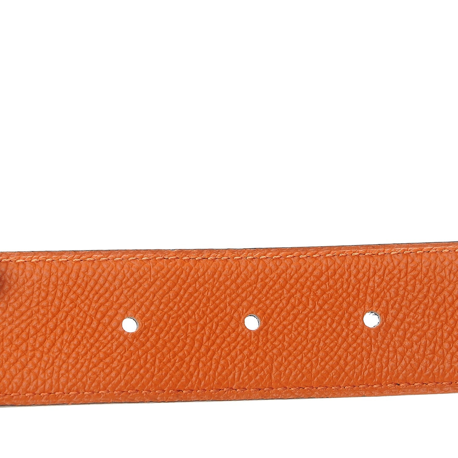 Hermes Swift Epsom 32mm Belt Strap 80 Black Orange 4 of 6