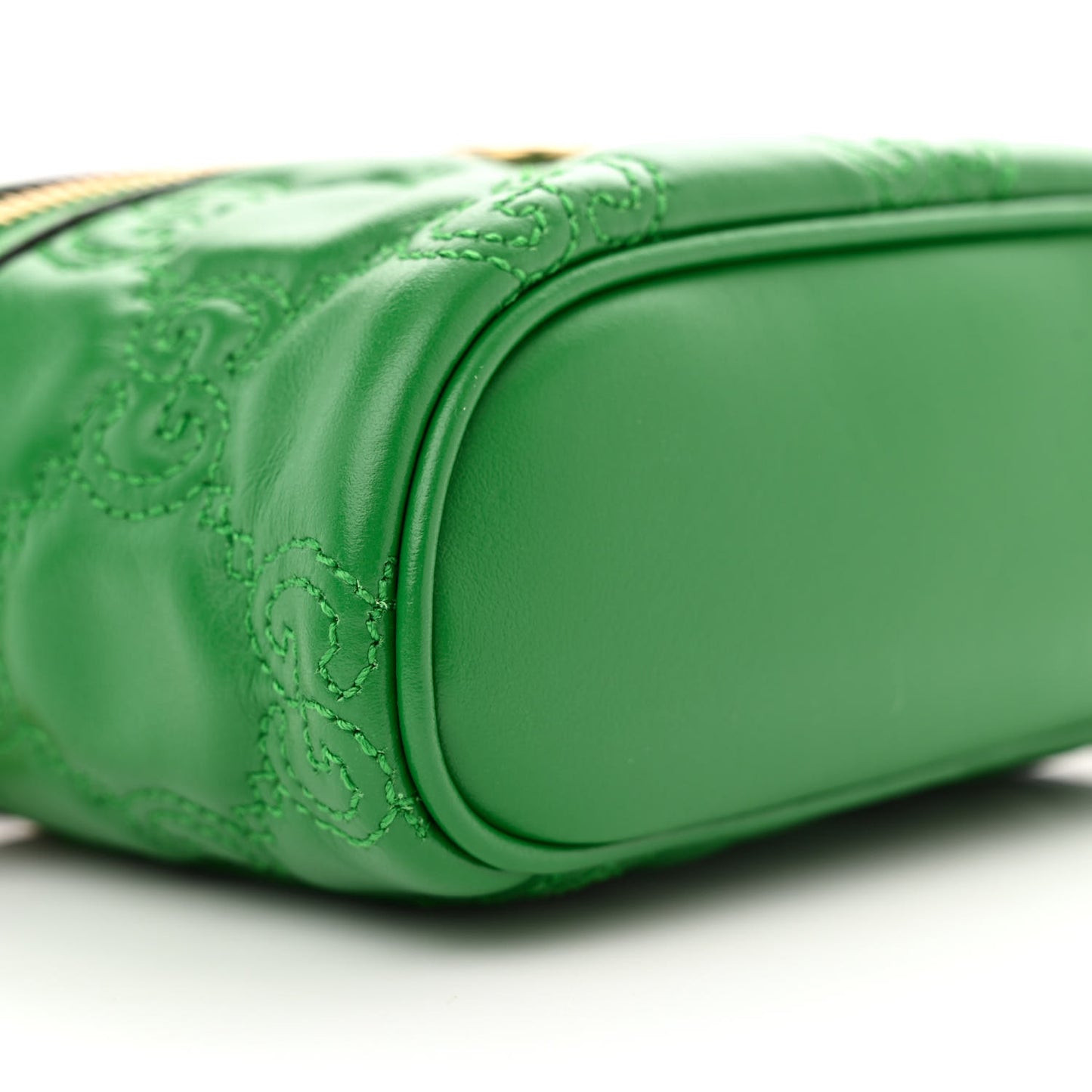 Calfskin GG Matelasse Mini Top Handle Bag Spring Green
