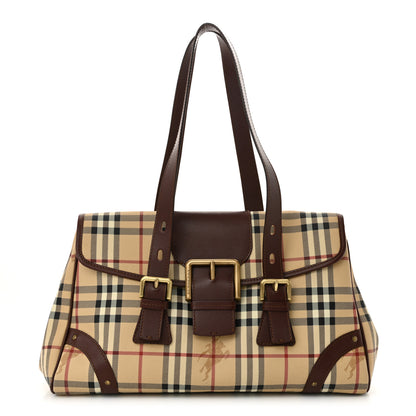 Burberry Haymarket Check Buckle Satchel 1 of 12