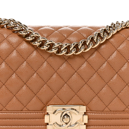 Chanel Caviar Quilted Medium Boy Flap Brown 8 of 10