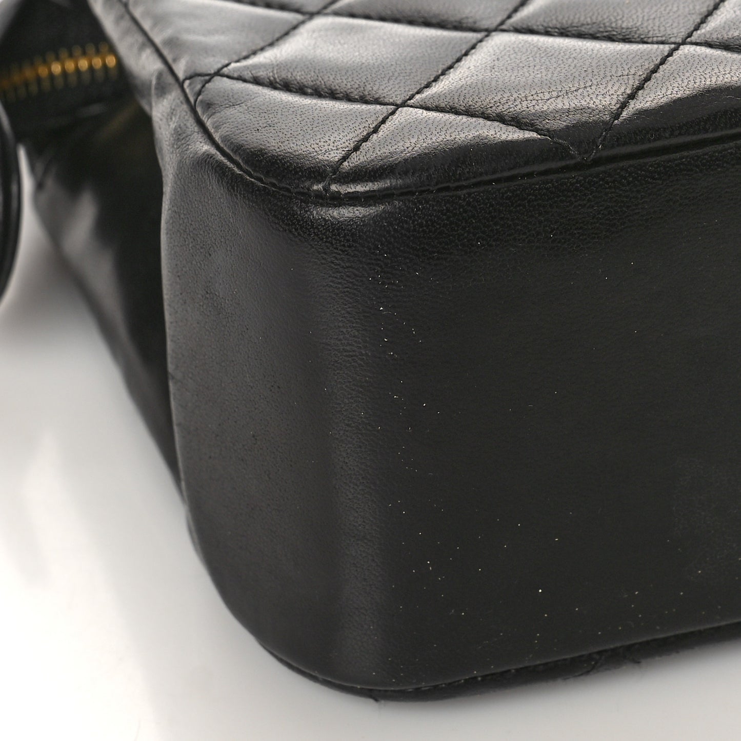 Lambskin Quilted Shoulder Bag Black