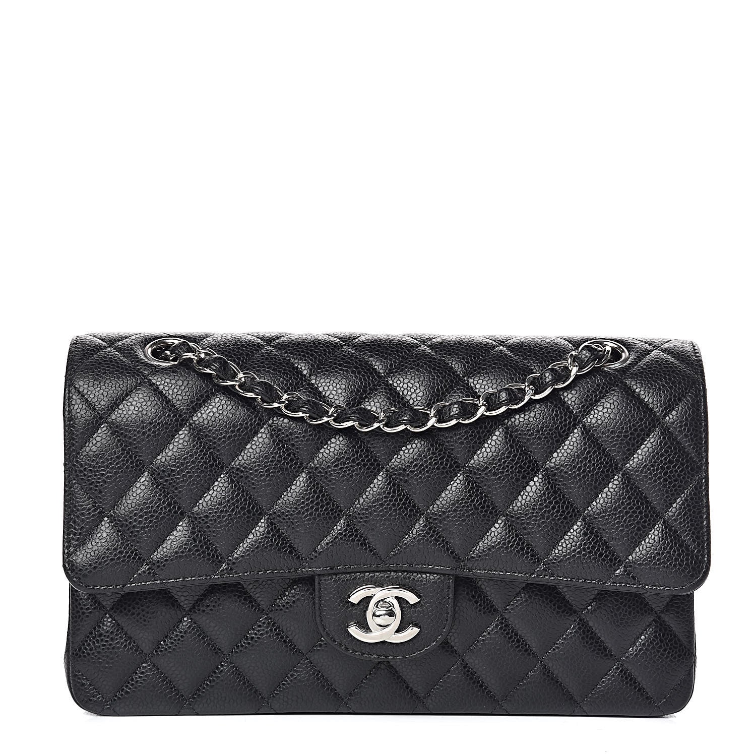 Chanel Caviar Quilted Medium Double Flap Black 1 of 12