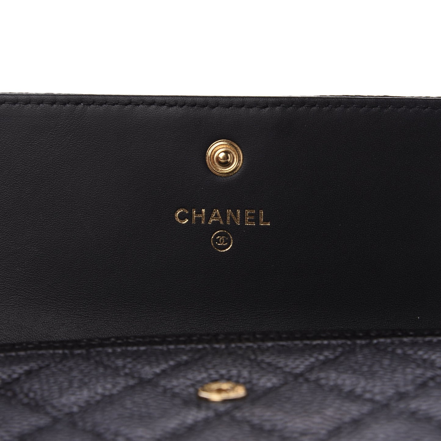 Caviar Quilted Small Boy Flap Wallet Black