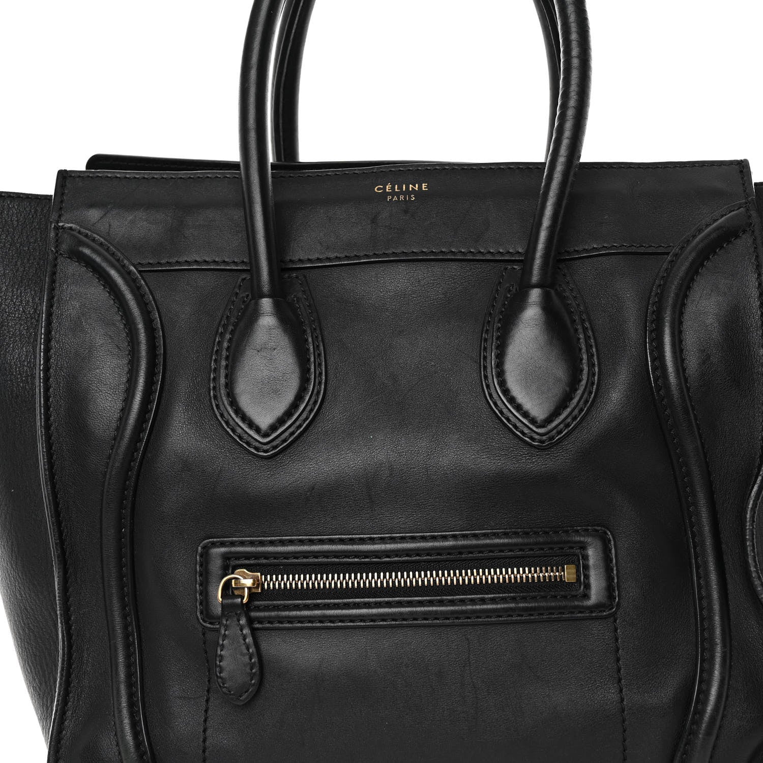 Celine Smooth Calfskin Mini Luggage Black 6 of 8