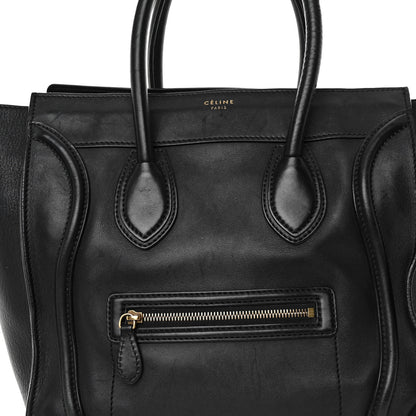 Celine Smooth Calfskin Mini Luggage Black 6 of 8