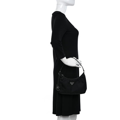 Prada Tessuto Nylon Mini Re-Edition 2000 Bag Black 2 of 9