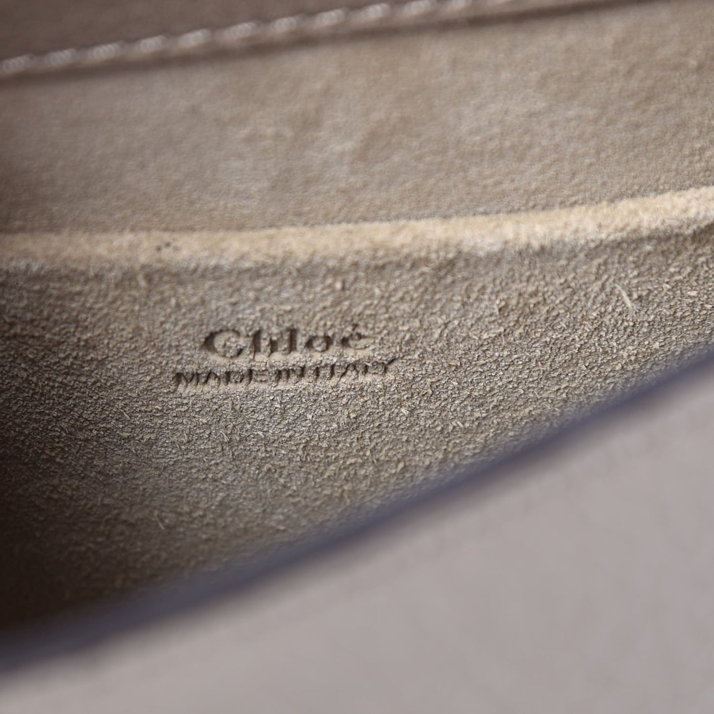Calfskin Suede Small Nile Bracelet Bag Motty Grey