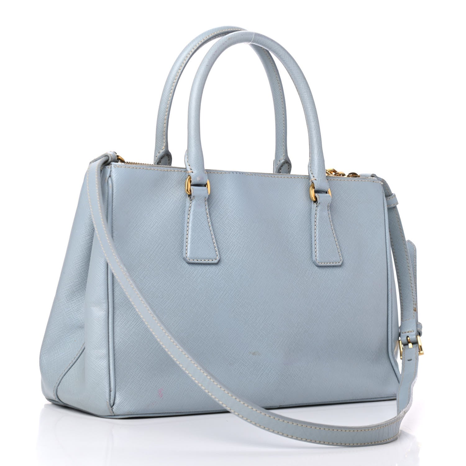Prada Saffiano Small Galleria Double Zip Tote Astrale 2 of 4