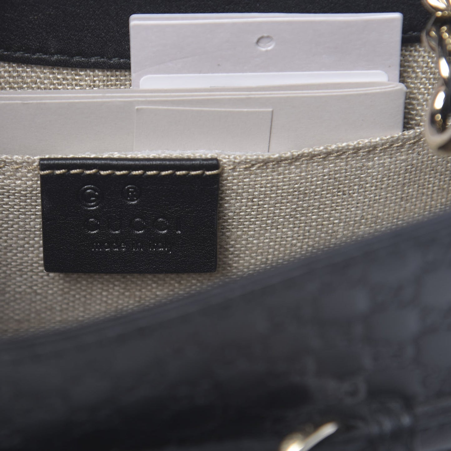 Soft Microguccissima Mini Emily Chain Shoulder Bag Black