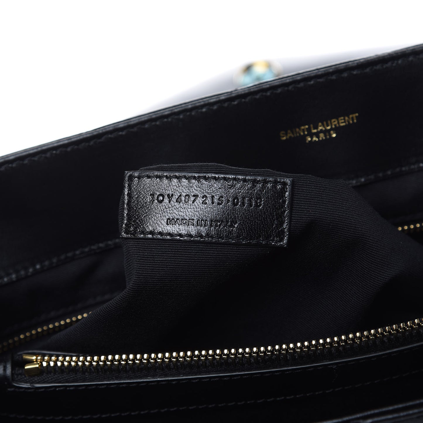 Calfskin Y Quilted Monogram Large Loulou Chain Satchel Black