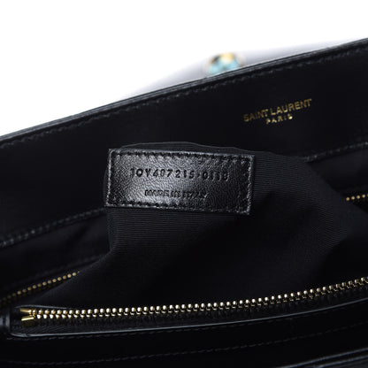 Saint Laurent Calfskin Y Quilted Monogram Large Loulou Chain Satchel Black 7 of 11