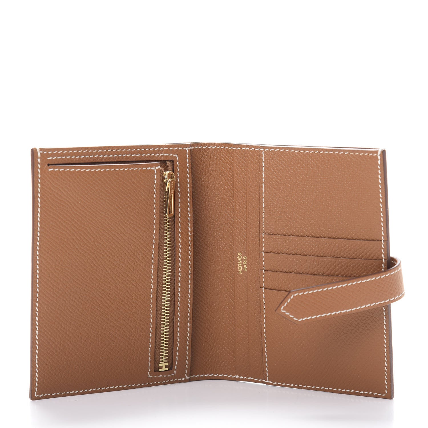 Hermes Epsom Bearn Compact Wallet Gold 5 of 8