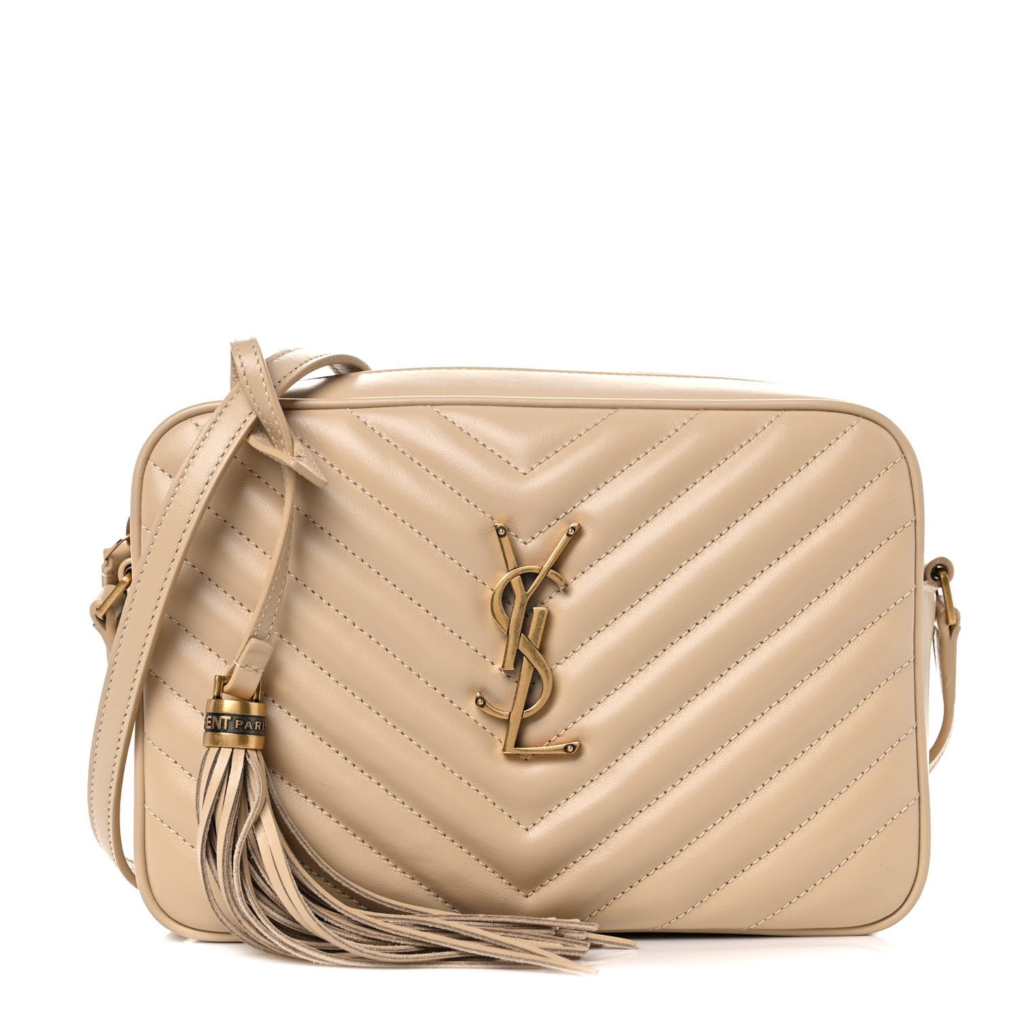 Calfskin Matelasse Monogram Lou Camera Bag Ivory Natural