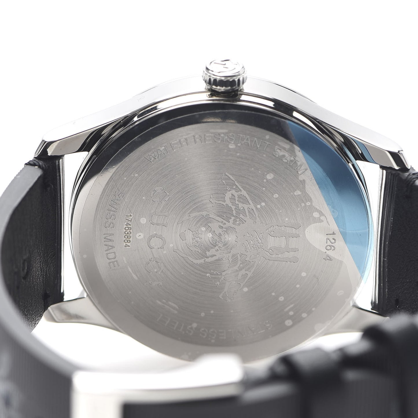 Stainless Steel Calfskin 38mm G-Timeless Bee Star Hologram Quartz Watch Black