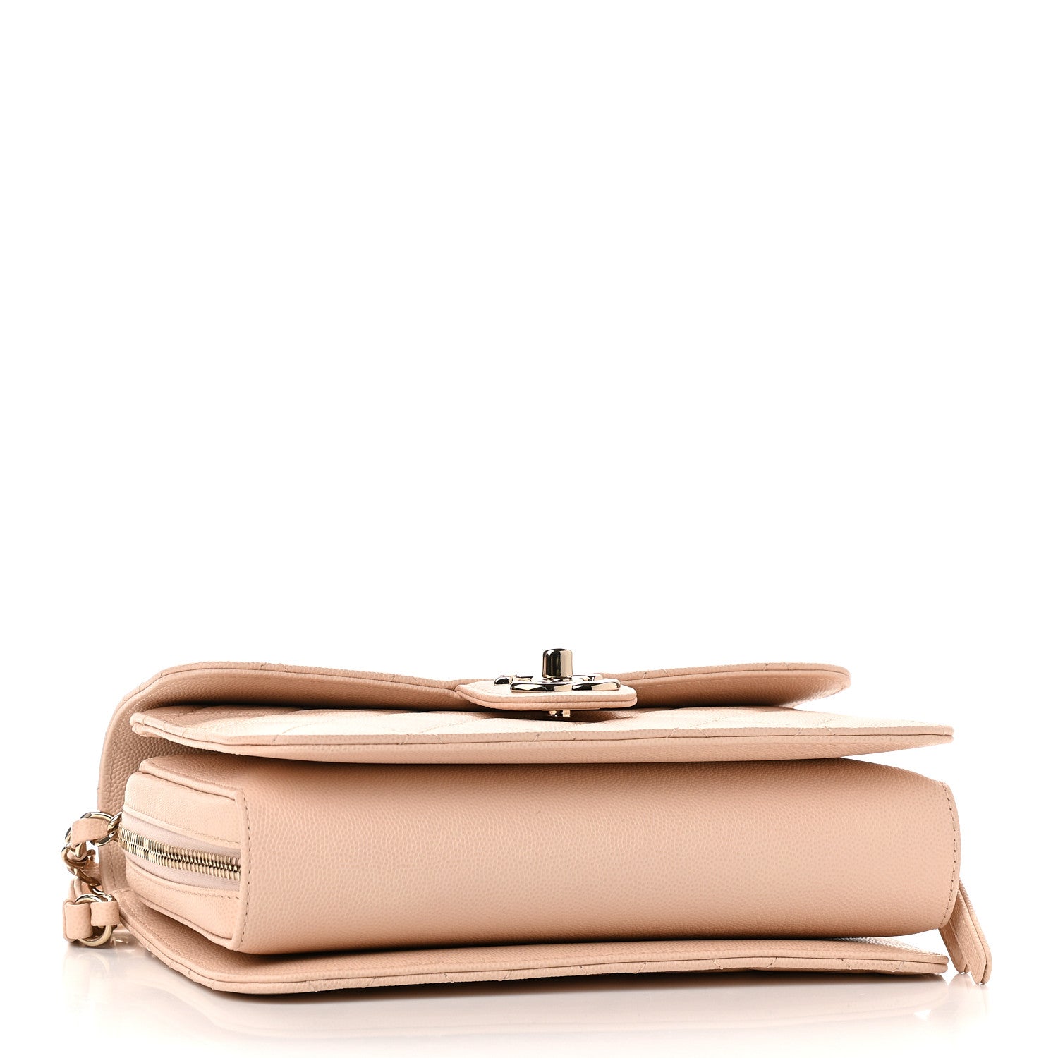 Chanel Caviar Quilted Large Like A Wallet Flap Light Beige 4 of 10