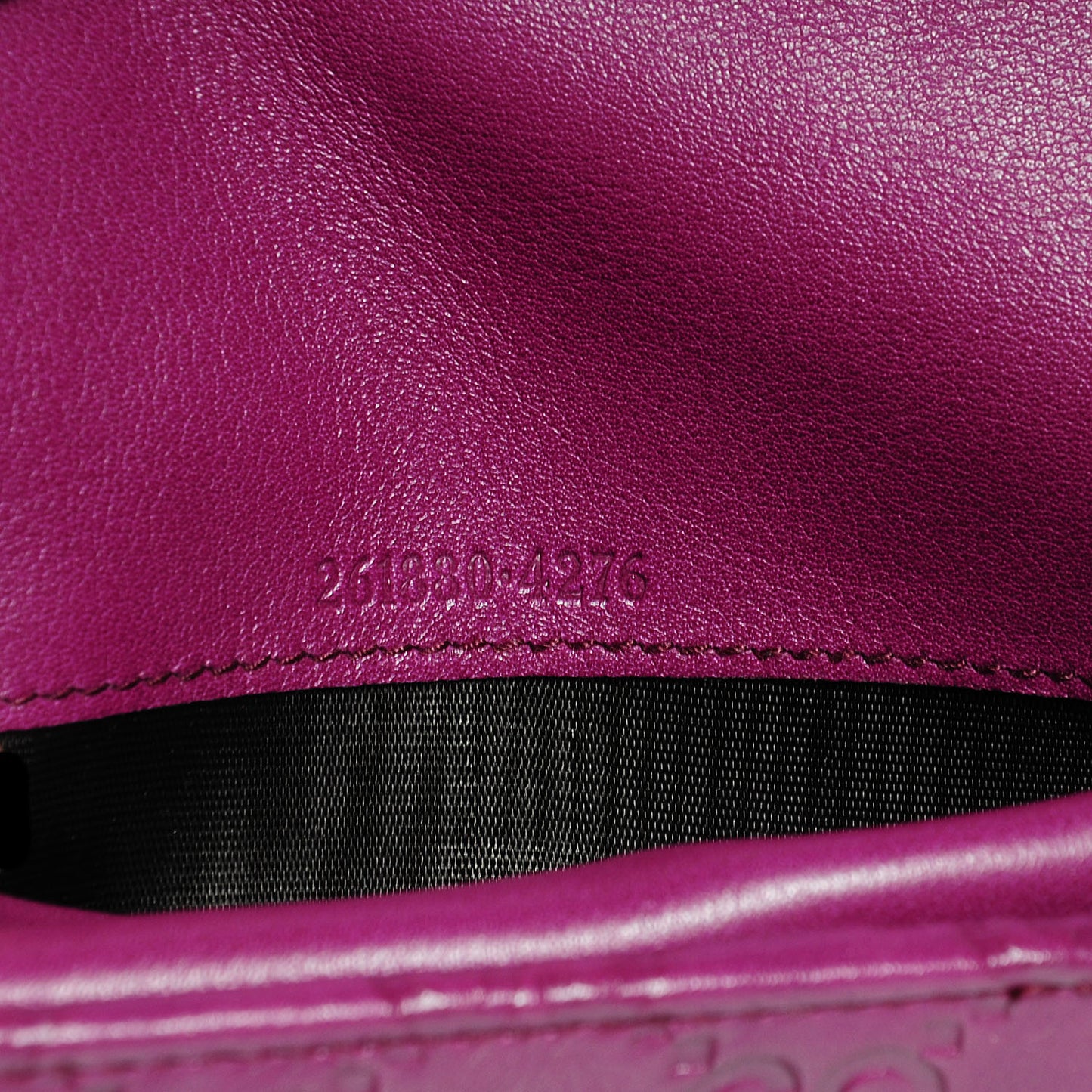 Guccissima Horsebit Clip Wallet Purple
