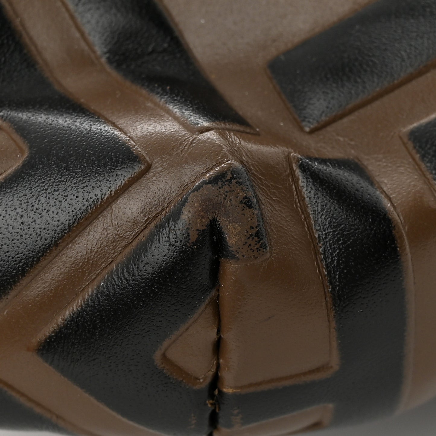 Vitello Century Bi-Color FF 1974 Embossed Belt Bag Maya Black