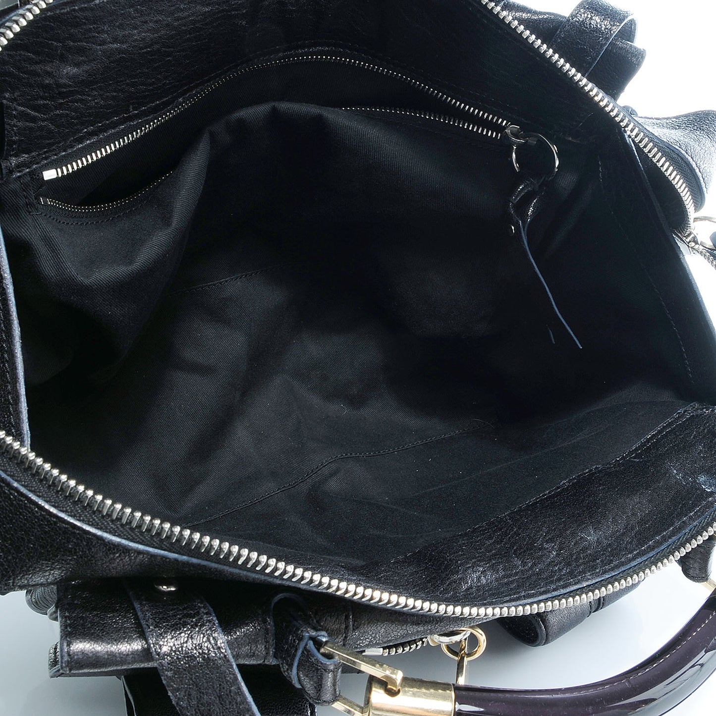 Leather Saskia Satchel Black