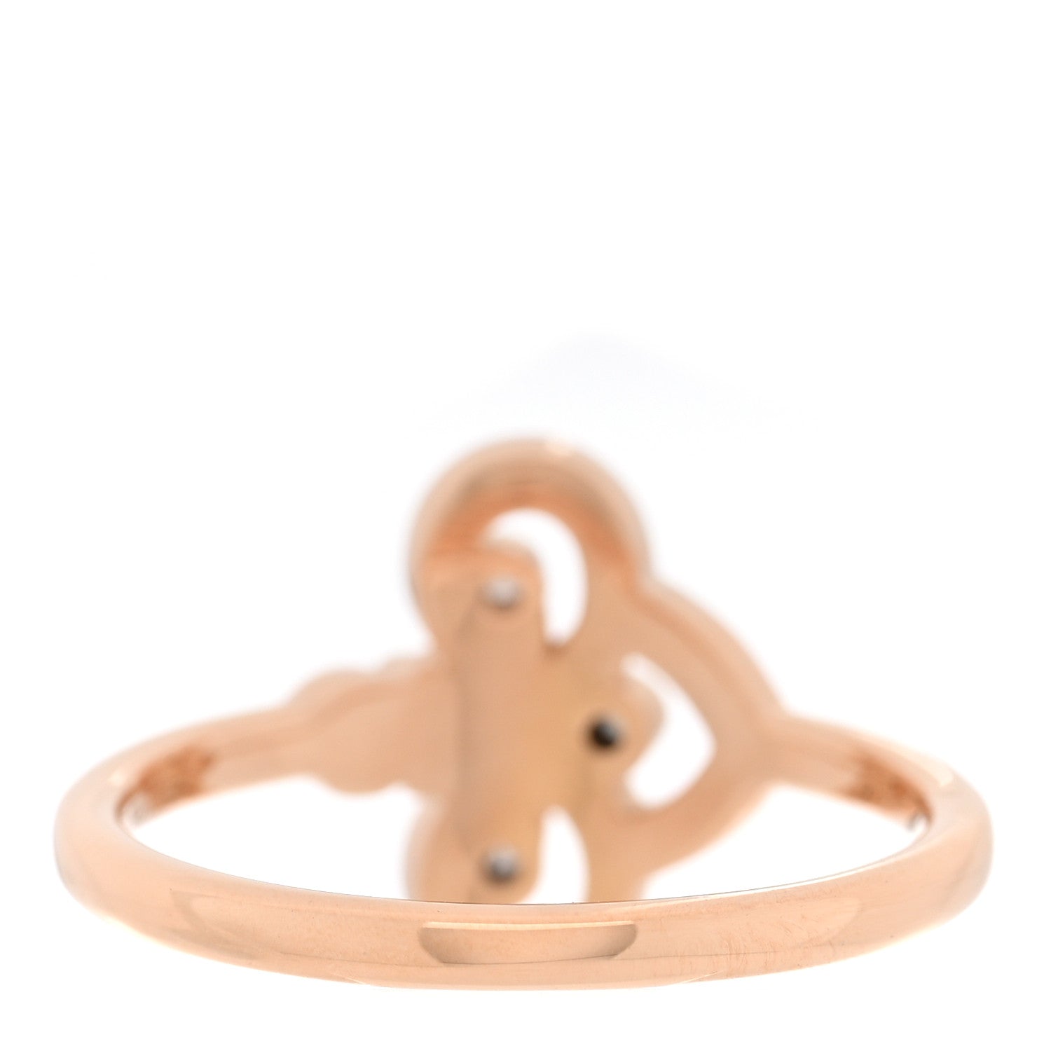 Tiffany 18K Rose Gold Diamond Fleur de Lis Ring 57 8 3 of 5