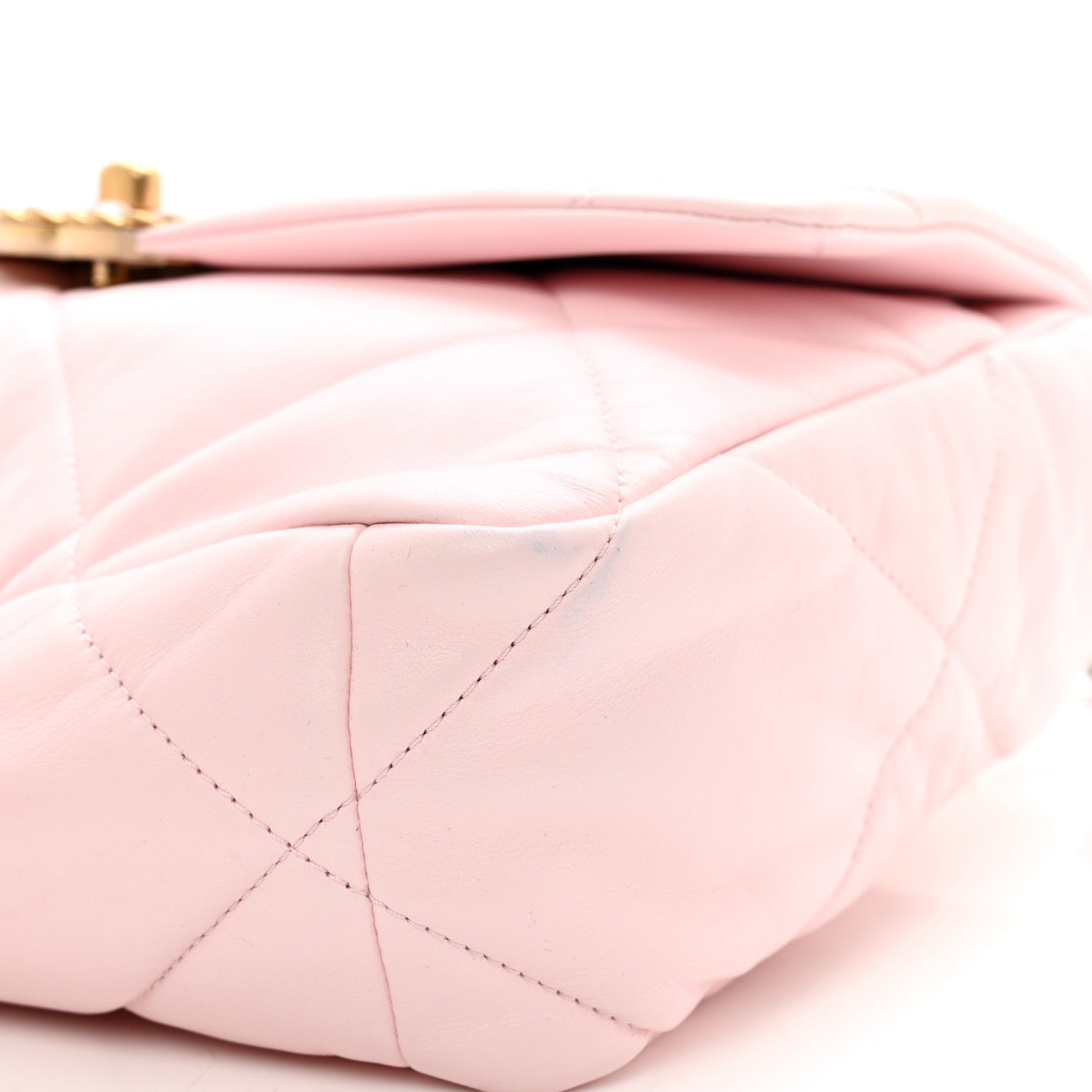 Chanel Lambskin Quilted Large Chanel 19 Flap Light Pink 11 of 13