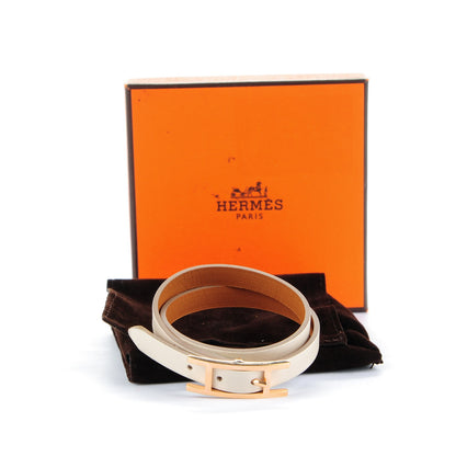 Hermes Swift Behapi Double Tour Bracelet Small Craie 9 of 9