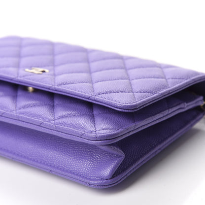Chanel Caviar Quilted Wallet On Chain WOC Purple 7 of 11