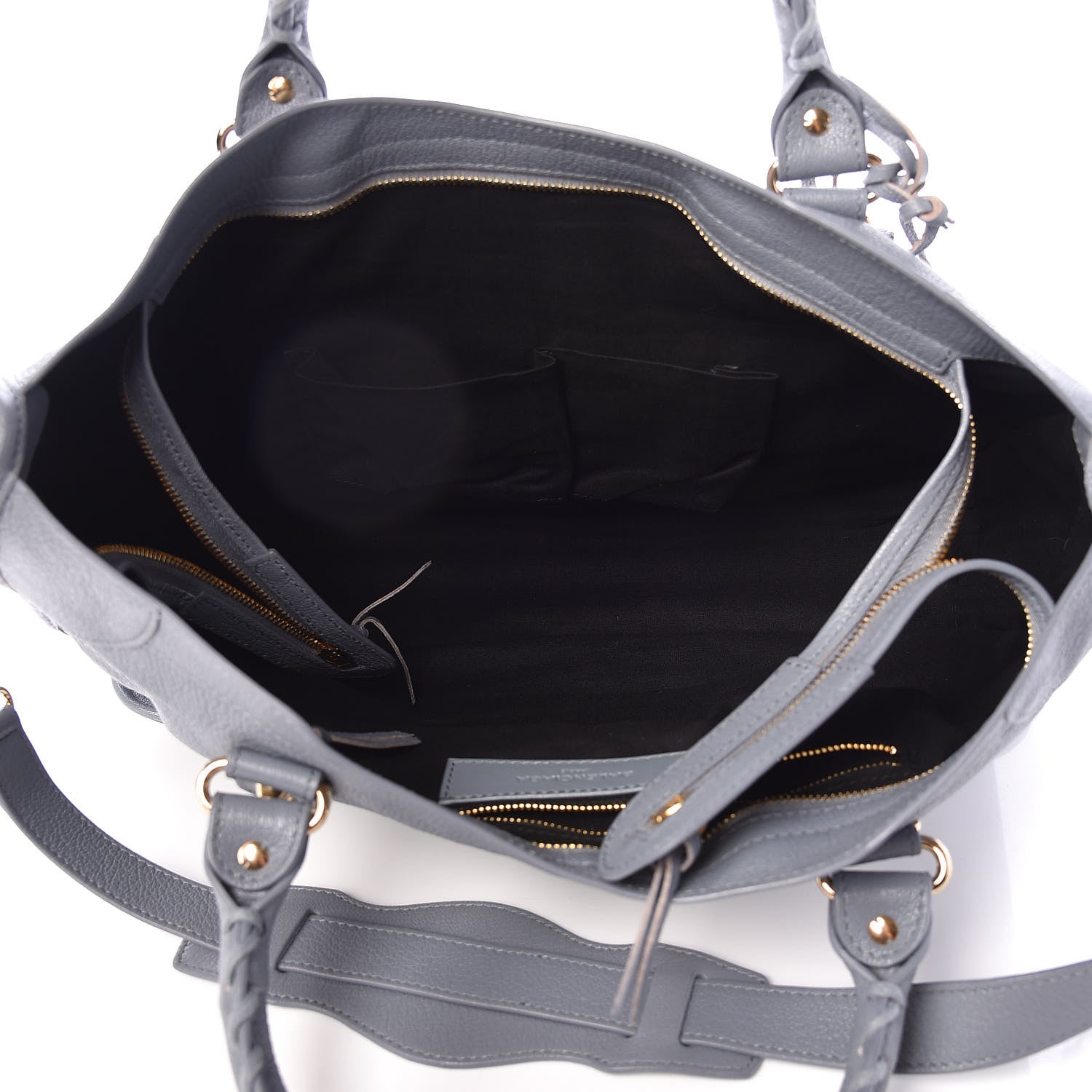 Balenciaga Chevre Gold Metallic Edge Hardware City Bleu Acier 5 of 12