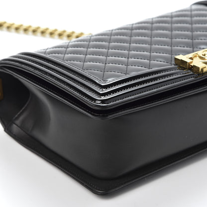 Chanel Patent Calfskin Quilted New Medium Boy Flap Black 5 of 10