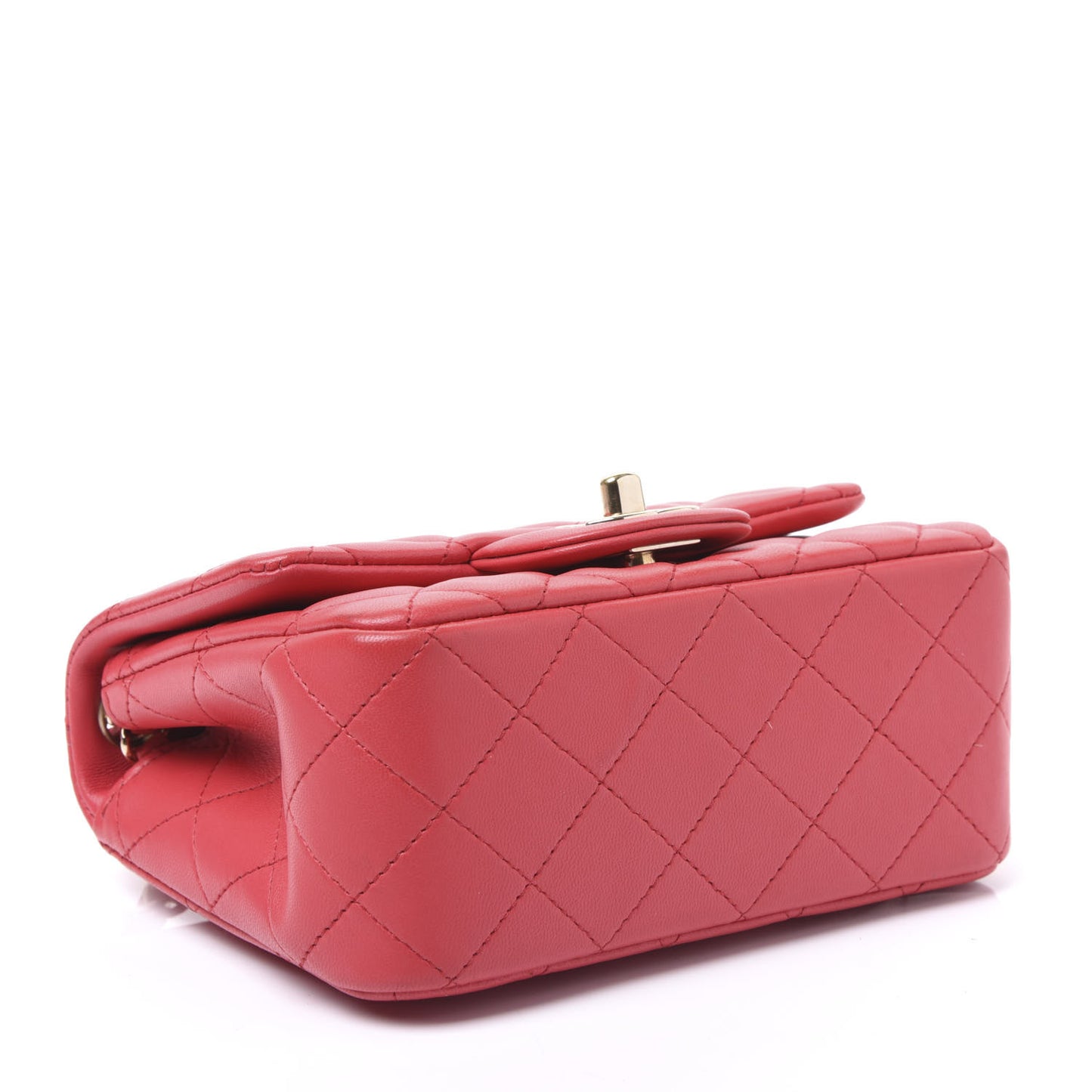 Lambskin Quilted Mini Square Flap Pink