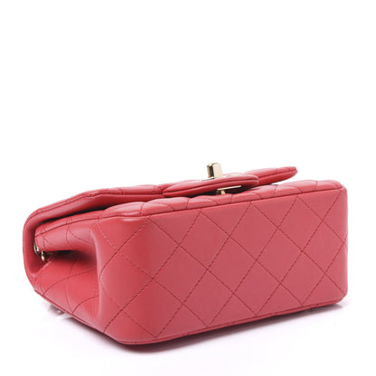Chanel Lambskin Quilted Mini Square Flap Pink 3 of 9
