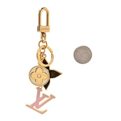 Louis Vuitton Metal Monogram Epi Spring Street Bag Charm Key Holder Gold 2 of 4