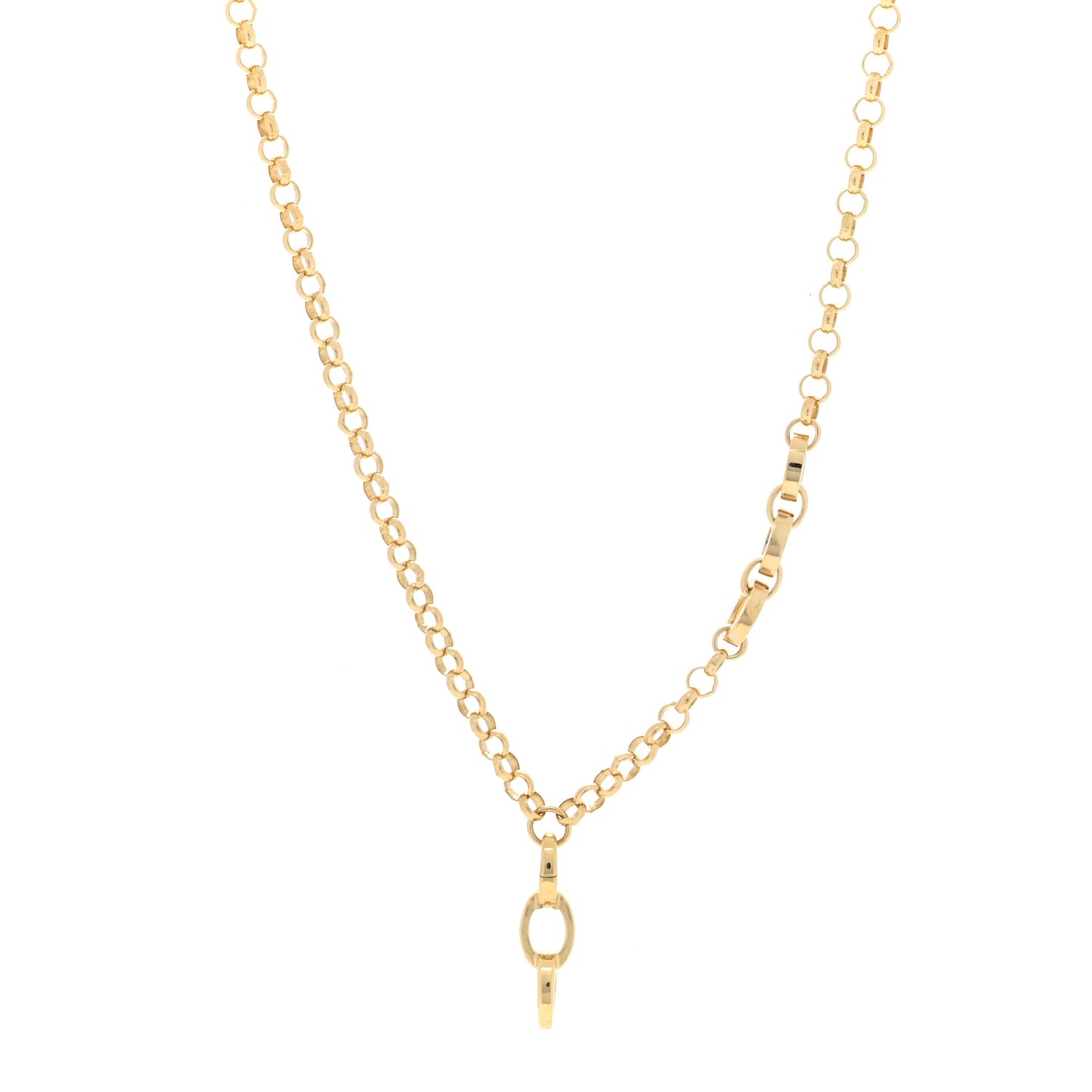 18K Yellow Gold Medium Belcher Flexible Extension Chain Necklace