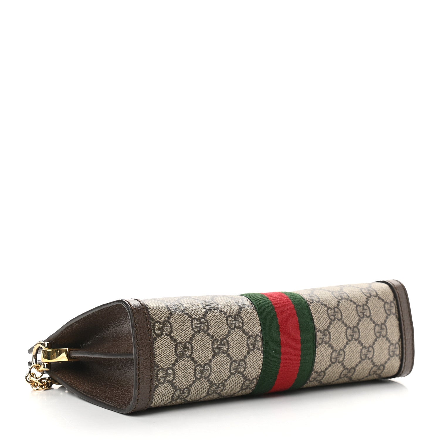 Gucci GG Supreme Monogram Web Small Ophidia Chain Shoulder Bag Brown 4 of 9