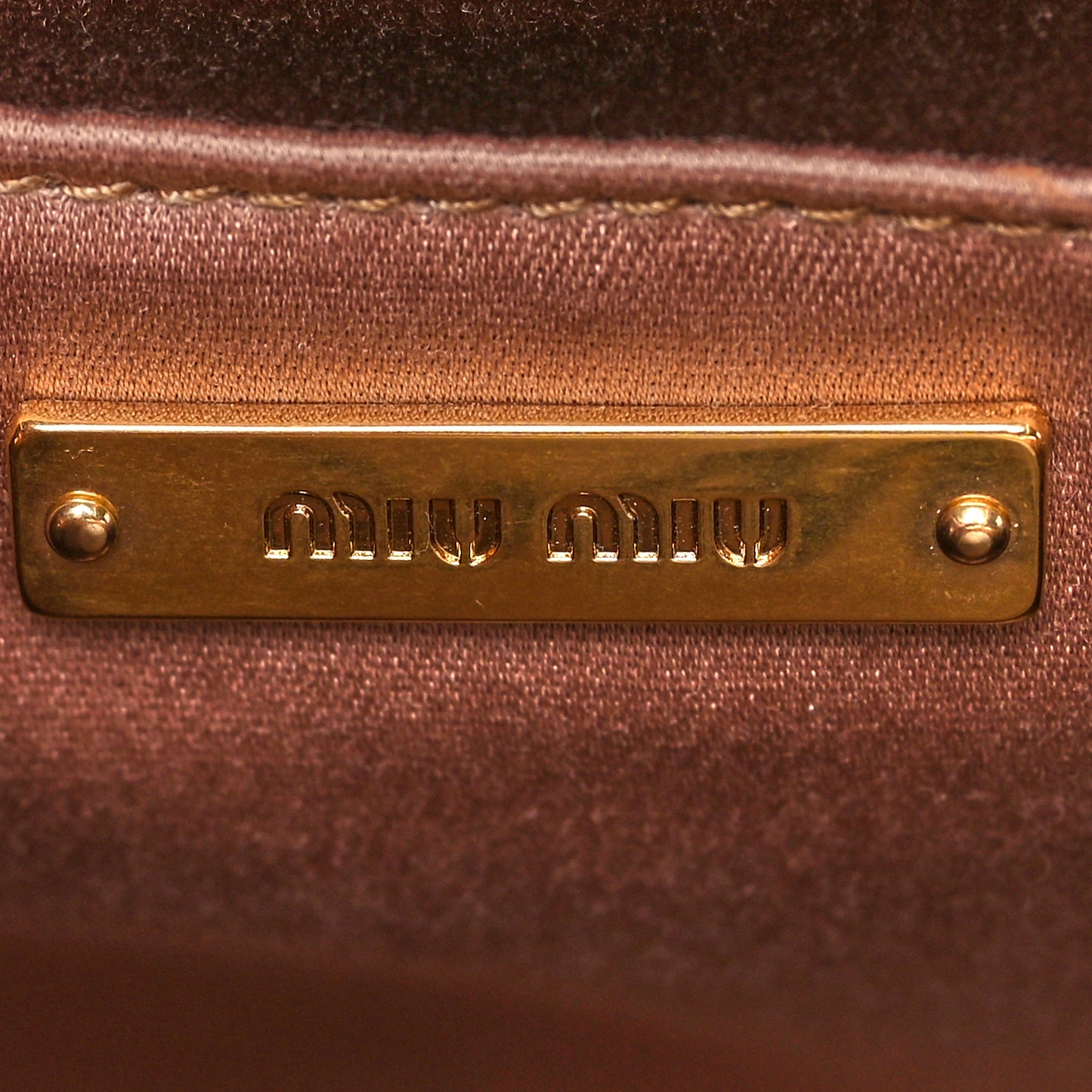 Nappa Matelasse Miu Belle Bag Cammeo