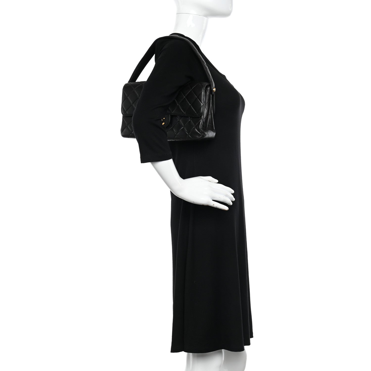 Chanel Lambskin Quilted Medium Double Sided Flap Black 2 of 13