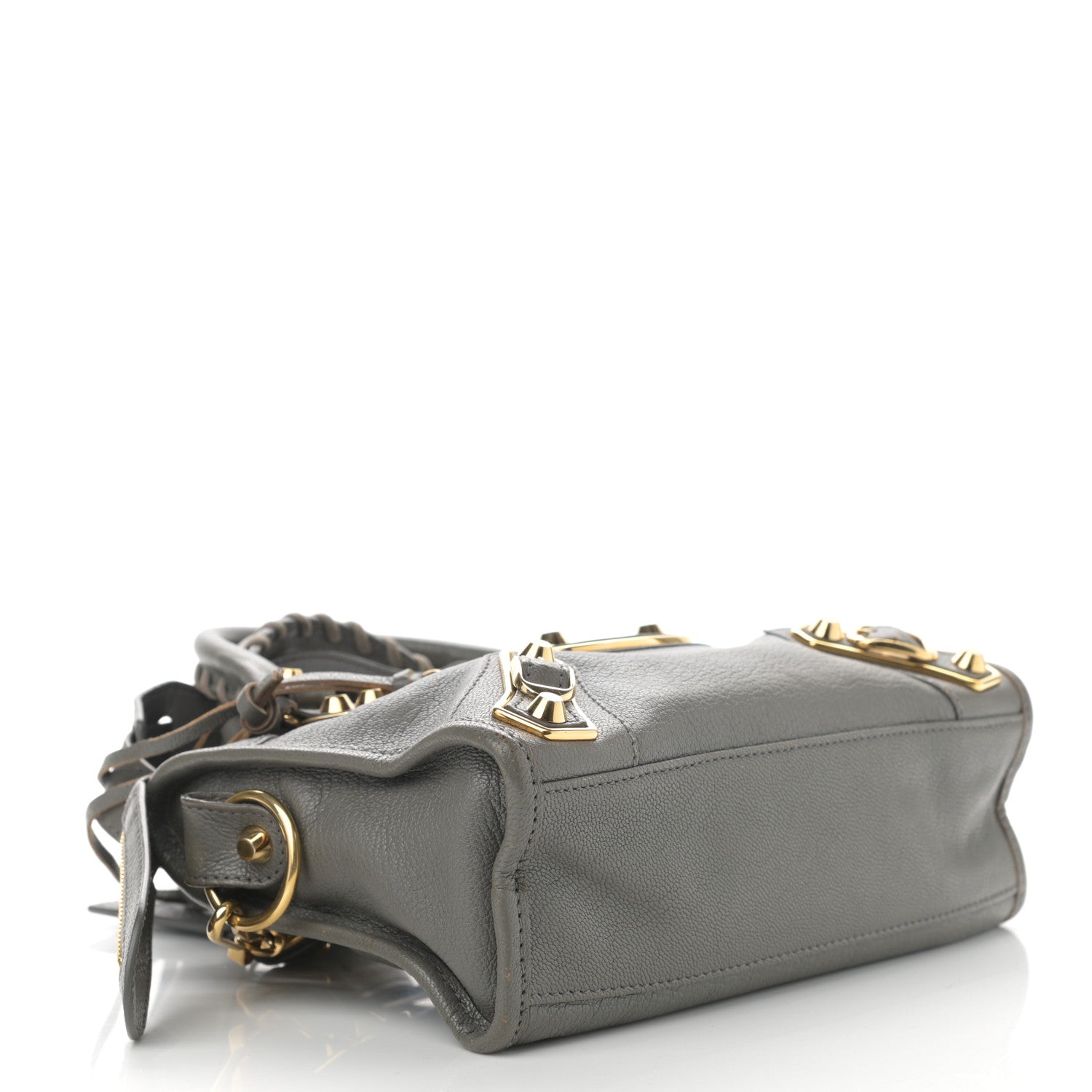 Balenciaga Chevre Gold Metallic Edge Hardware Mini City Gris Acier 4 of 12