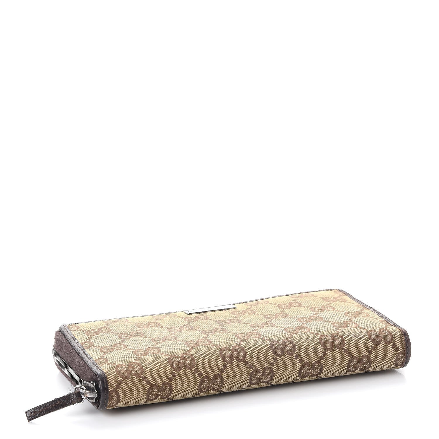 Gucci Monogram Metal Bar Zip Around Wallet Dark Brown 4 of 10