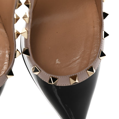 Valentino Garavani Patent Rockstud 100mm Pumps 37.5 Black Poudre 6 of 10