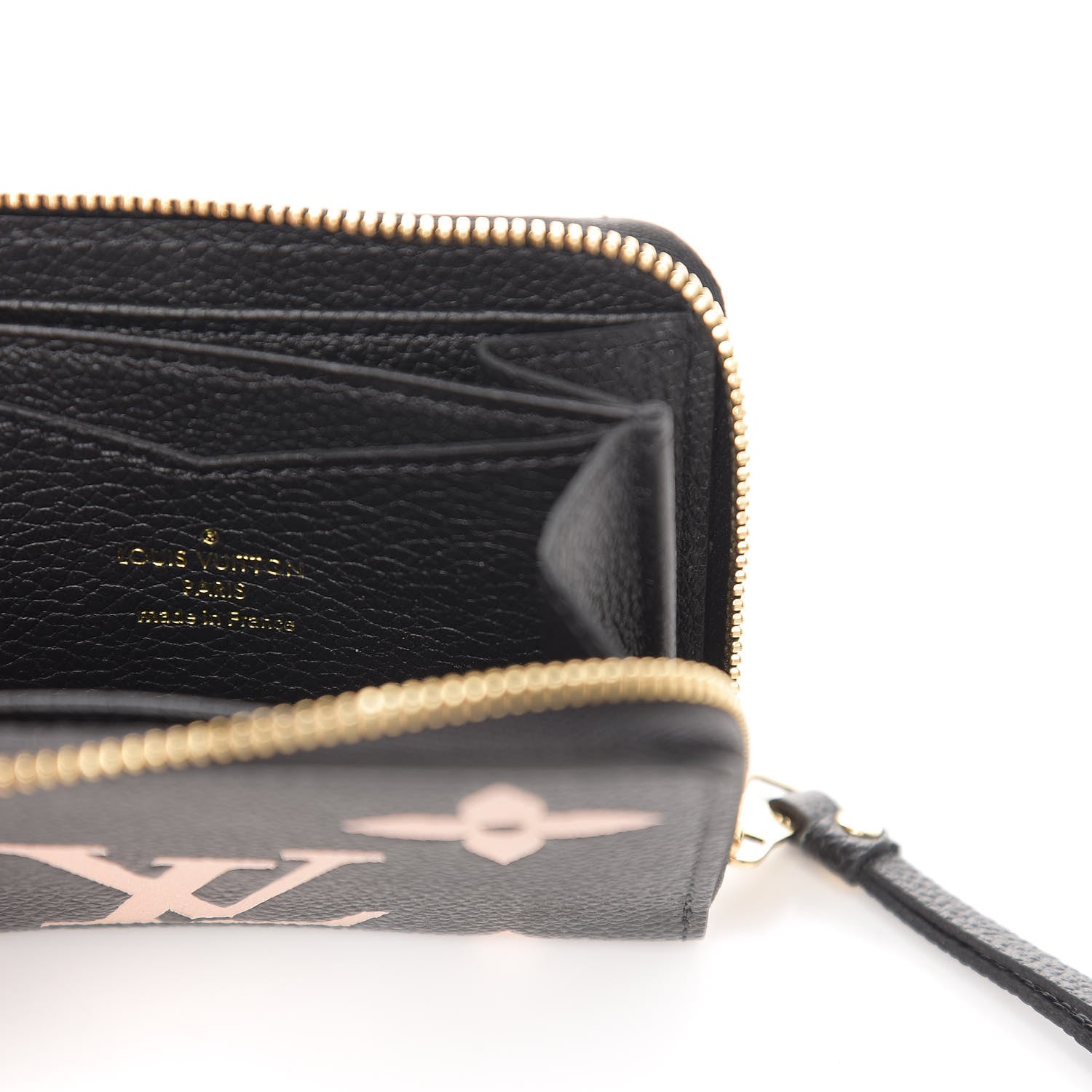 Louis Vuitton Empreinte Monogram Giant Zippy Coin Purse Black Beige 7 of 11