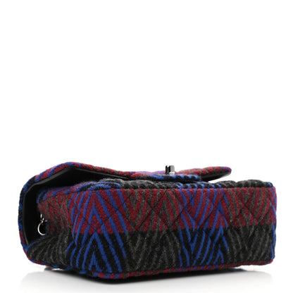Chanel Wool Quilted Mini Rectangular Flap Red Grey Multicolor 4 of 11