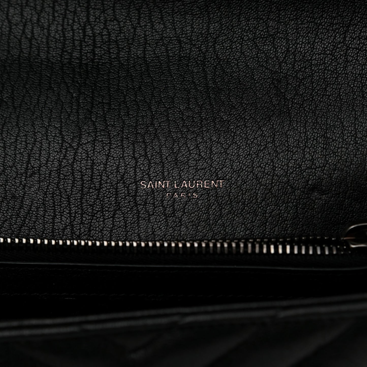 Sheepskin Matelasse Chevron Monogram Medium College Bag Black