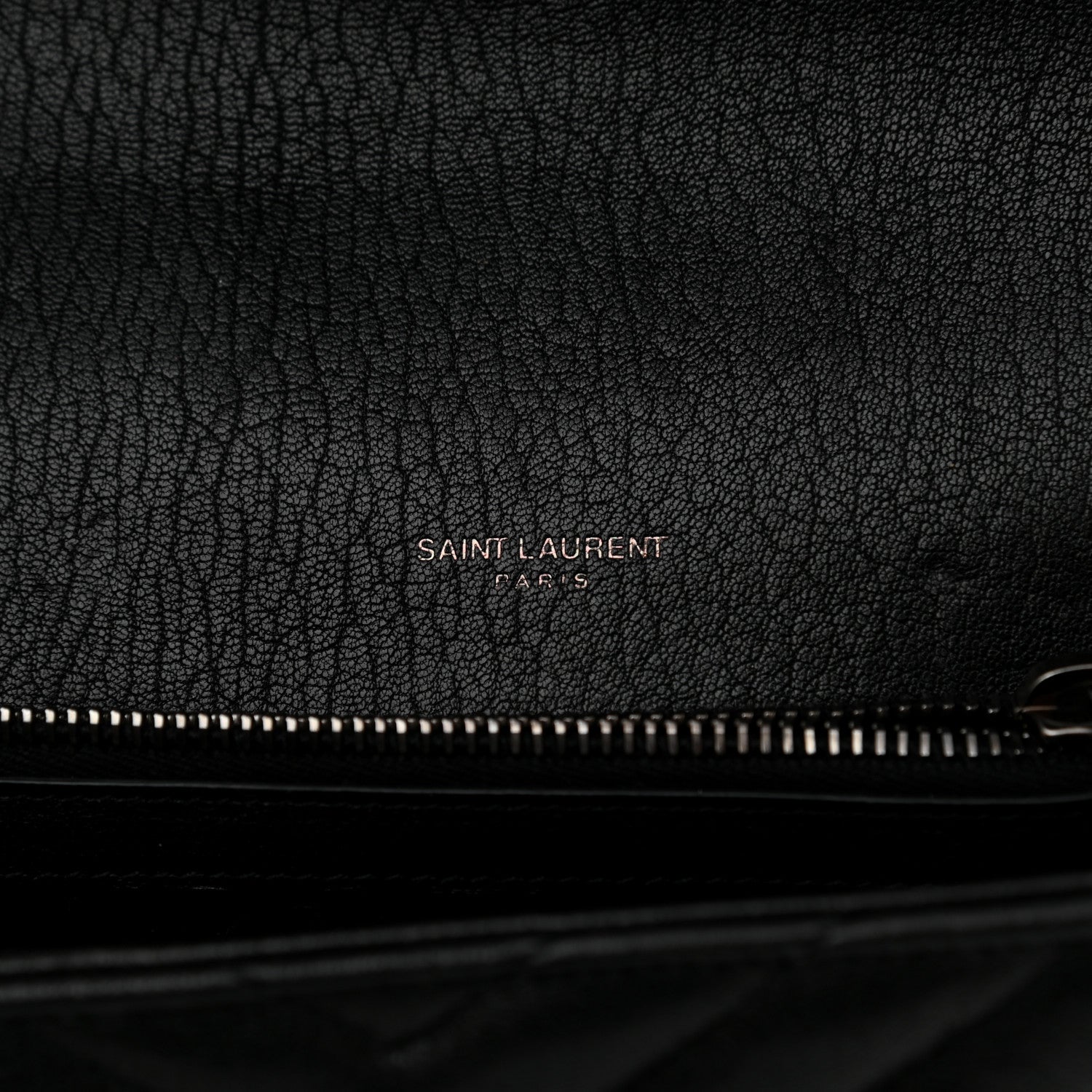 Saint Laurent Sheepskin Matelasse Chevron Monogram Medium College Bag Black 7 of 10