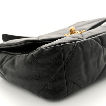 Chanel Shiny Goatskin Quilted Medium Chanel 19 Flap Black 9 of 11