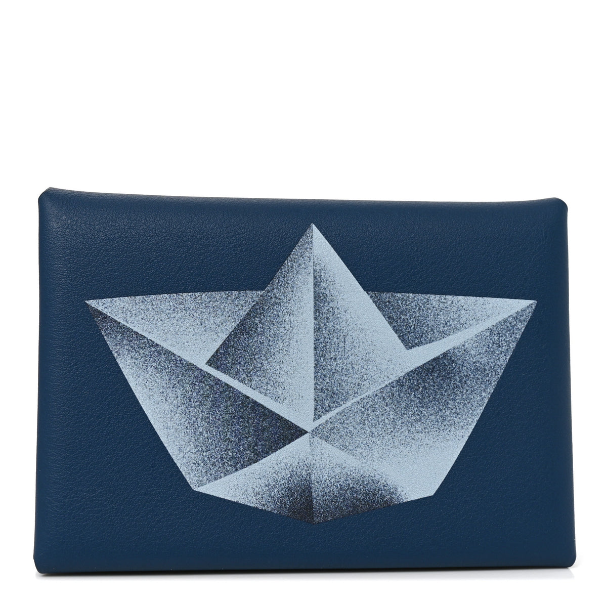 Hermes Swift Bateaux en Papier Calvi Duo Card Case Deep Blue 1 of 8
