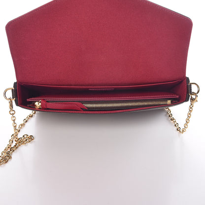 Louis Vuitton Monogram Pochette Felicie Chain Wallet Fuchsia 9 of 12