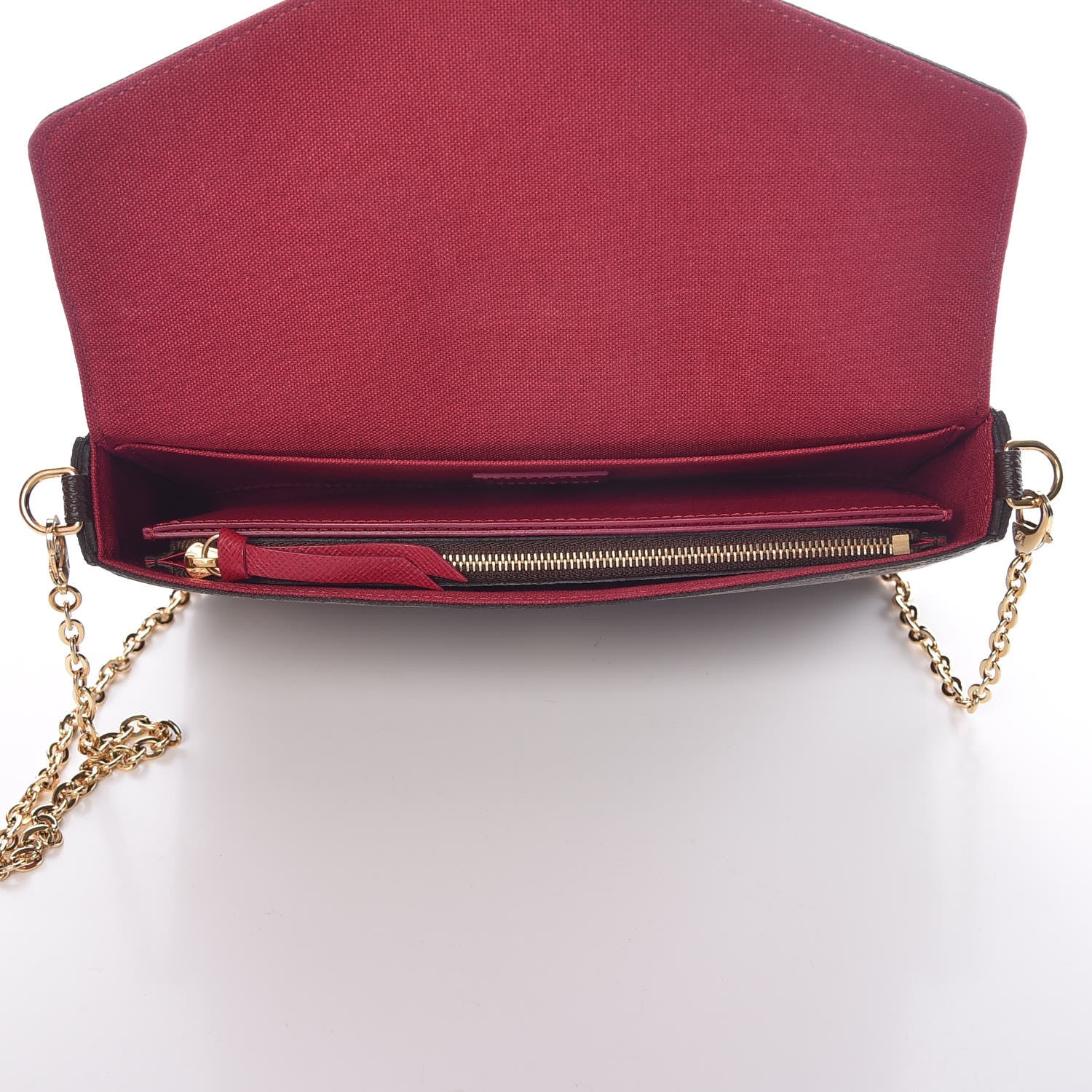 Louis Vuitton Monogram Pochette Felicie Chain Wallet Fuchsia 9 of 12