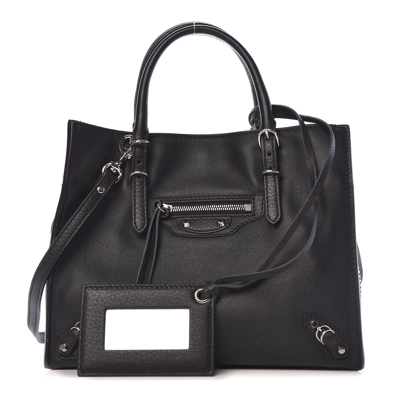 Balenciaga Calfskin Papier Mini A4 Zip Around Tote Black 1 of 11
