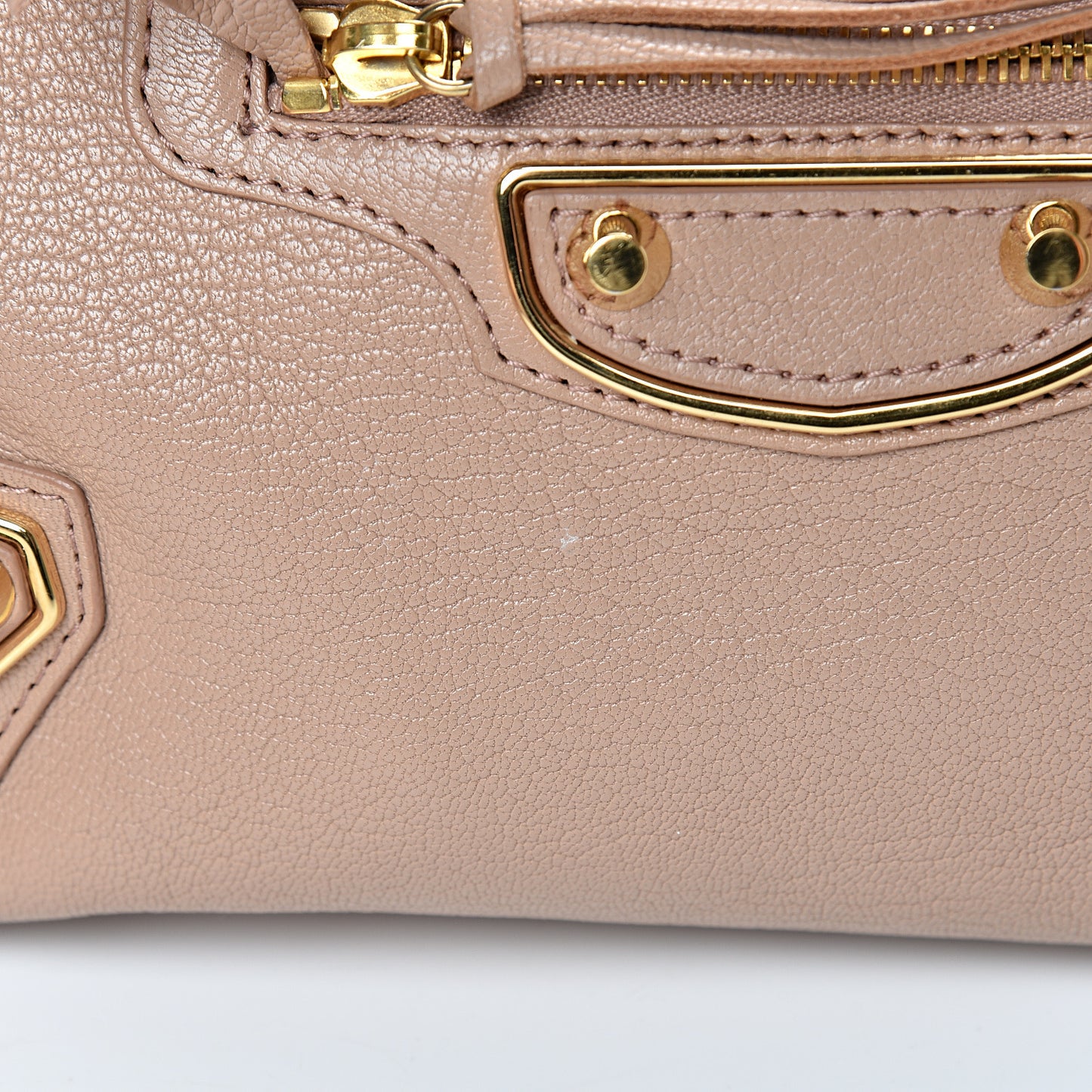 Chevre Gold Metallic Edge Hardware S City Rose Des Sables