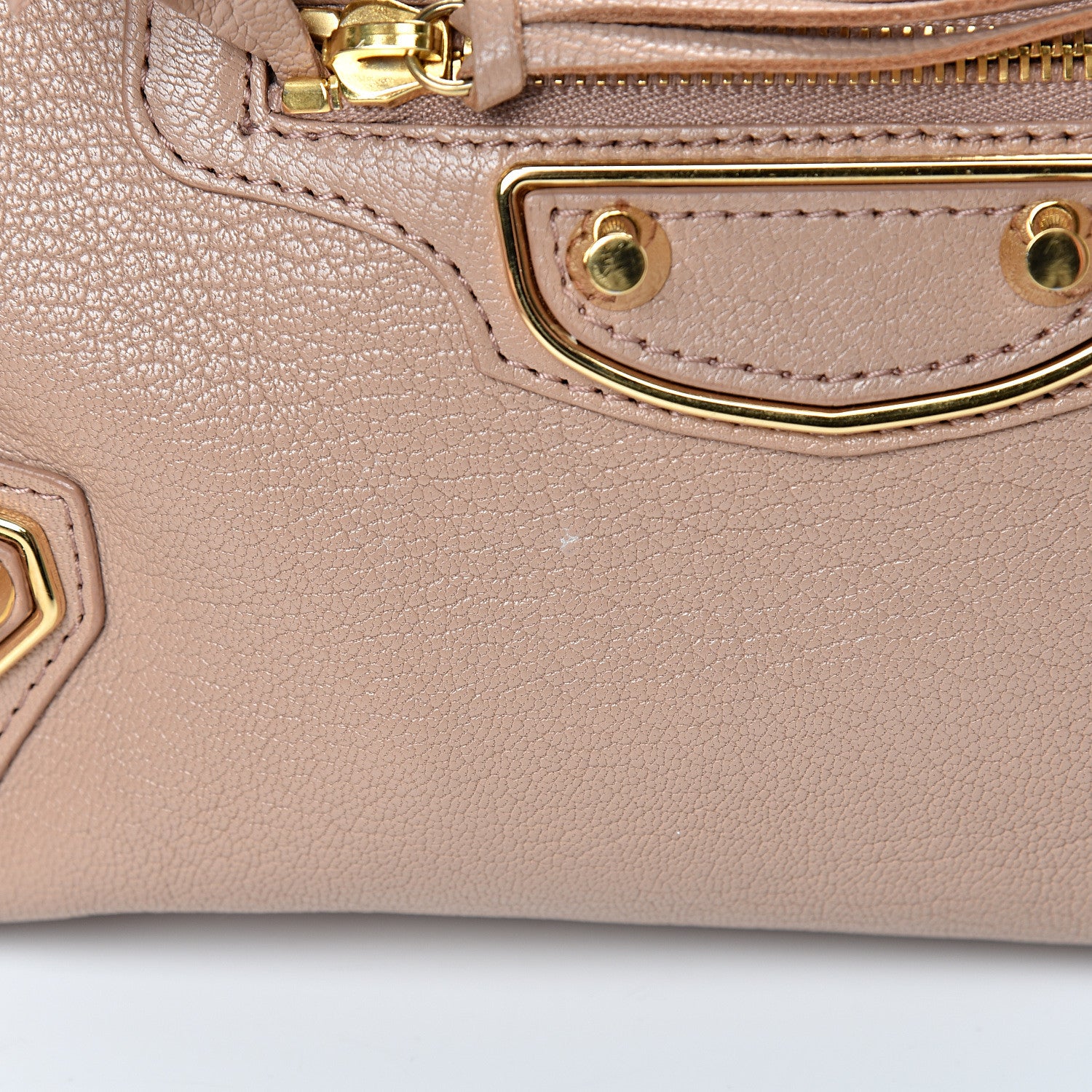 Balenciaga Chevre Gold Metallic Edge Hardware S City Rose Des Sables 13 of 14